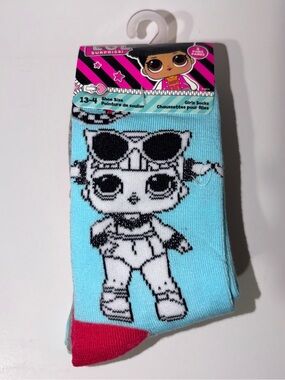 LOL Surprise! Girls 3-Pack Crew Socks Size 13-4 | New